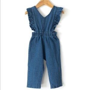 Blue Denim Kids Jumpsuit